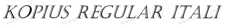 Kopius Regular Itali字体转换